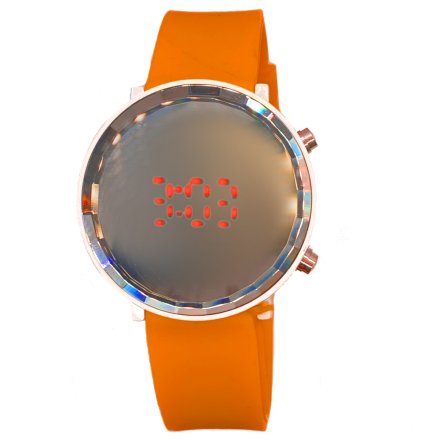 Zegarek z wyświetlaczem na pomarańczowym pasku LED WATCH