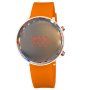 Zegarek z wyświetlaczem na pomarańczowym pasku LED WATCH