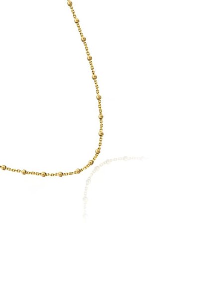 Naszyjnik złoty delikatne diamentowane kuleczki • Złoto 585 1.88 g 