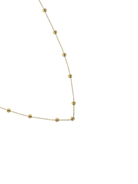 Naszyjnik złoty diamentowane kulki • Złoto 585 1.42 g 