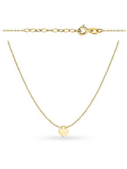 Naszyjnik złoty kłódka - serce • Złoto 585 1.88 g 