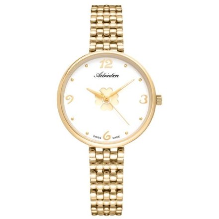 Adriatica zegarek damski złoty z biala  tarczą Classic A3783.1173Q