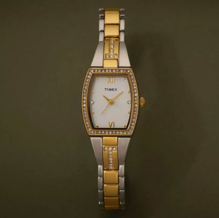 Timex Main Street TW2W95800 damski zegarek złoto-srebrny z kryształkami
