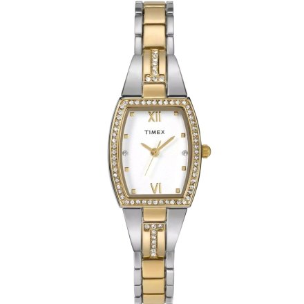 Timex Main Street TW2W95800 damski zegarek złoto-srebrny z kryształkami