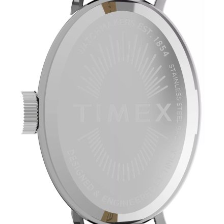 Timex Cavatina TW2W78400 damski zegarek srebrny z czarnym paskiem