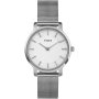 Timex Transcend TW2Y10200 srebrny zegarek damski z białą tarczą