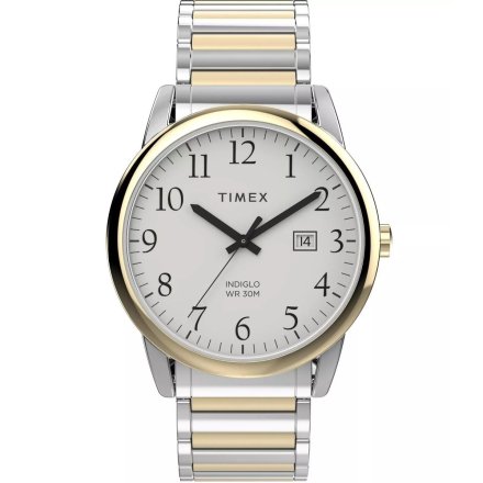 Timex Easy Reader TW2W52100 Zegarek męski złoto-srebrny z rozciąganą bransoletką 