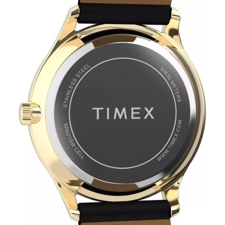 Timex Easy Reader TW2W68500 Zegarek męski złoty z czarnym paskiem