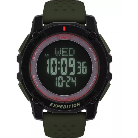 Timex Expedition Ridge Solar Chronograph TW4B33700 Zegarek męski sportowy z zielonym paskiem