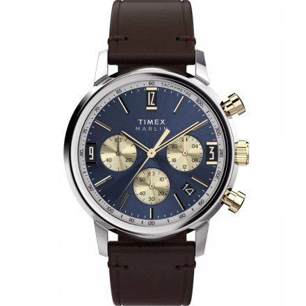 Timex Marlin TW2W60400 zegarek męski z granatową tarczą i chronografem