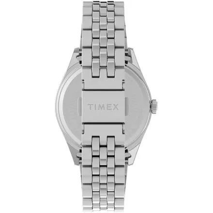Timex Legacy TW2V68400 srebrny zegarek damski z turkusową tarczą