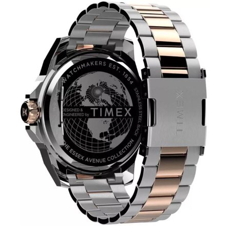 Timex Essex Avenue TW2V43100 Męski zegarek srebrny na bransolecie