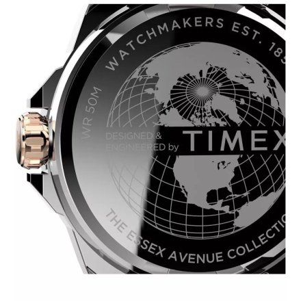 Timex Essex Avenue TW2V43100 Męski zegarek srebrny na bransolecie