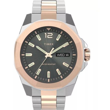 Timex Essex Avenue TW2V43100 Męski zegarek srebrny na bransolecie