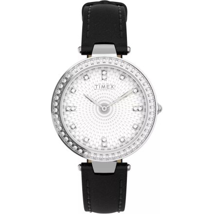 Timex City TW2V45200 zegarek damski na pasku z ozdobną tarczą