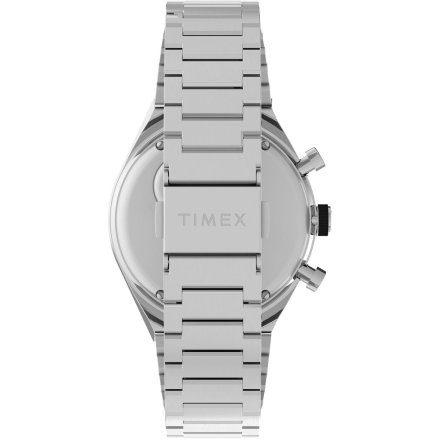 Timex Chronograph Q TW2V69900 Męski zegarek srebrny z chronografem