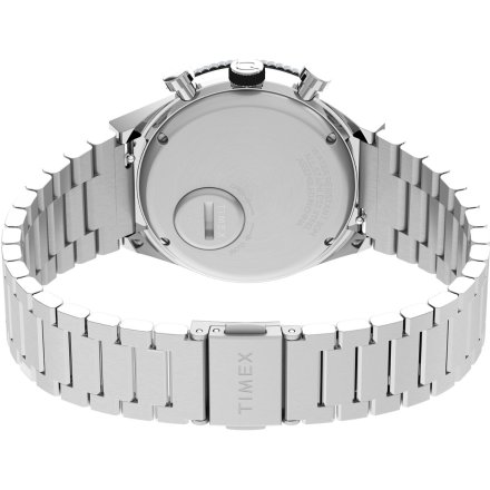 Timex Chronograph Q TW2V69900 Męski zegarek srebrny z chronografem