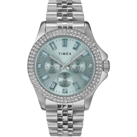 Timex Trend Kaia TW2V79600 srebrny zegarek damski z multidatownikiem