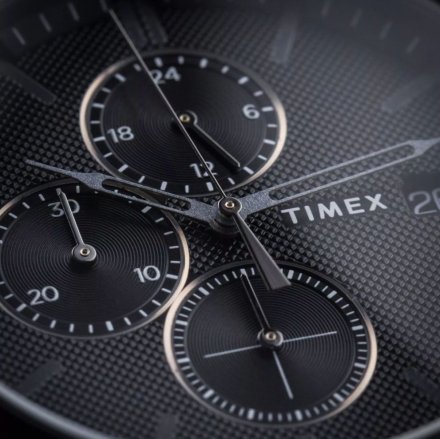 Timex Chicago TW2W13400 męski zegarek na czarnej bransolecie