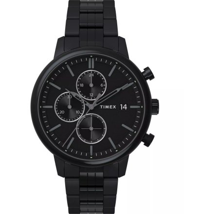 Timex Chicago TW2W13400 męski zegarek na czarnej bransolecie