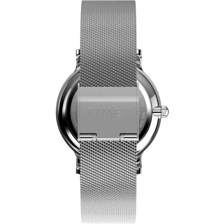 Timex Transcend TW2W19100 srebrny zegarek damski z kolorowymi indeksami