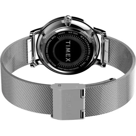 Timex Transcend TW2W19100 srebrny zegarek damski z kolorowymi indeksami