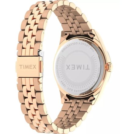Timex Legacy TW2W32200 różowozłoty zegarek damski z białą tarczą