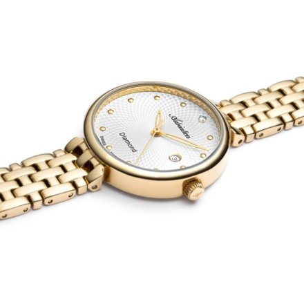 Zegarek damski Adriatica złoty z diamentami A3543.1143DQ Swiss Made