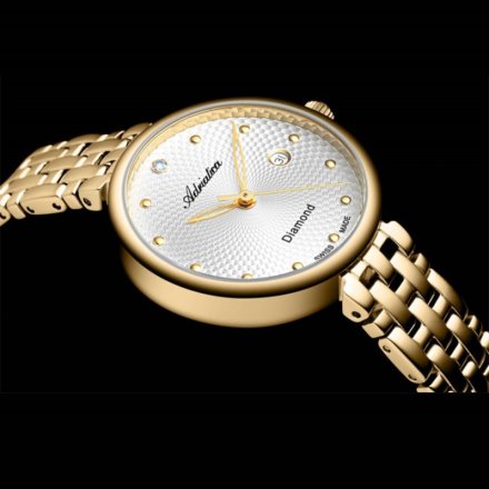 Zegarek damski Adriatica złoty z diamentami A3543.1143DQ Swiss Made