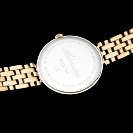 Zegarek damski Adriatica złoty z diamentami A3543.1147DQ Swiss Made