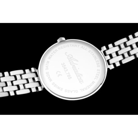 Zegarek damski Adriatica srebrno-czarny z diamentami A3543.5146DQ Swiss Made