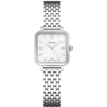 Zegarek damski Adriatica srebrny kwadratowy A3839.5163Q Swiss Made