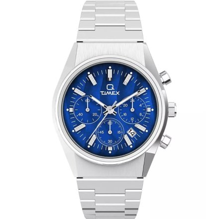 Timex Q Falcon Eye TW2W33700 zegarek męski granatową tarczą i chronografem