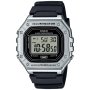Casio Sport zegarek męski ze srebrną kopertą z czarnym paskiem W-218HM-7AVEF