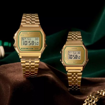 Casio Vintage zegarek damski z prostokątną kopertą LA680WEGV-9AEF