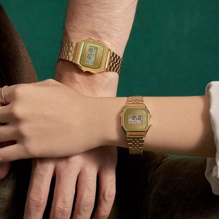 Casio Vintage zegarek damski z prostokątną kopertą LA680WEGV-9AEF