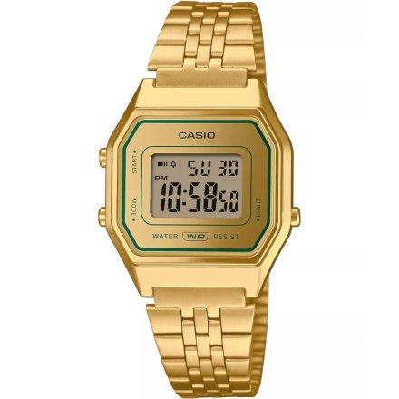 Casio Vintage zegarek damski z prostokątną kopertą LA680WEGV-9AEF