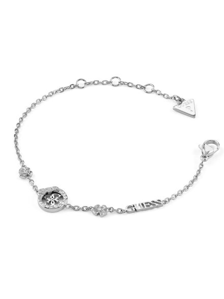 Guess 4 LOVE bransoletka srebrna damska kwiatki JUBB05039JW (S)