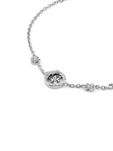 Guess 4 LOVE bransoletka srebrna damska kwiatki JUBB05039JW (S)