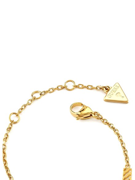Guess 4 LOVE bransoletka złota damska kwiatki JUBB05039JW (L)