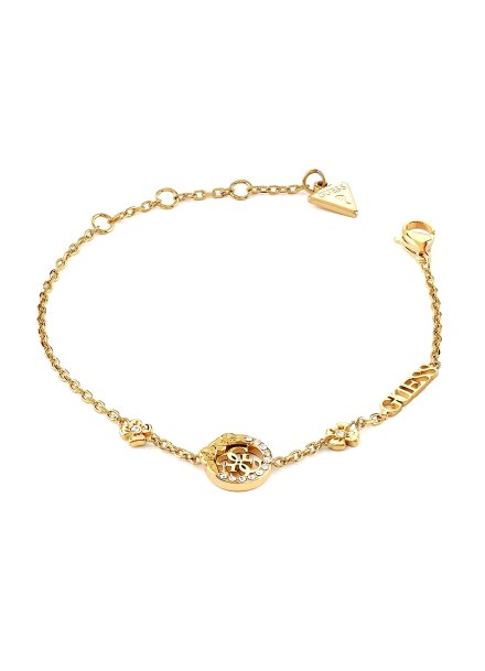 Guess 4 LOVE bransoletka złota damska kwiatki JUBB05039JW (L)