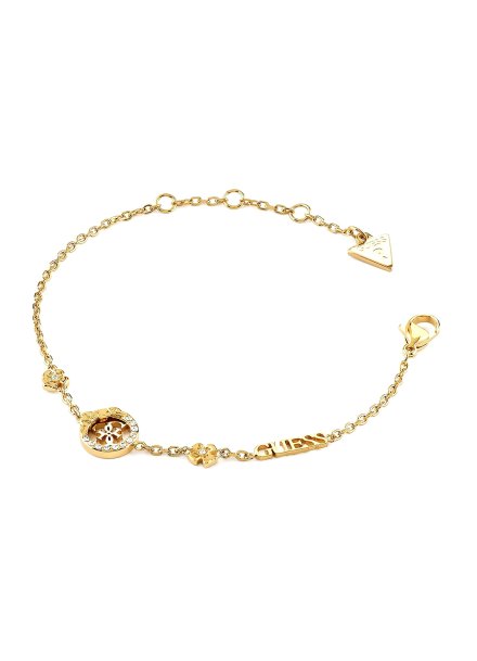 Guess 4 LOVE bransoletka złota damska kwiatki JUBB05039JW (L)