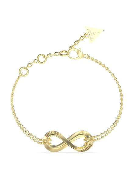 Guess AMORE bransoletka złota damska znak nieskończoności JUBB05050JW (S)