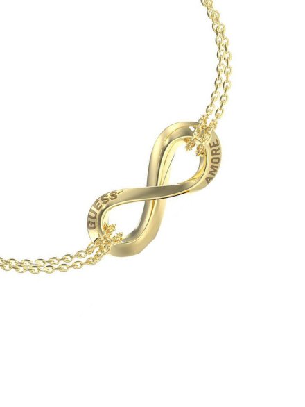 Guess AMORE bransoletka złota damska znak nieskończoności JUBB05050JW (S)