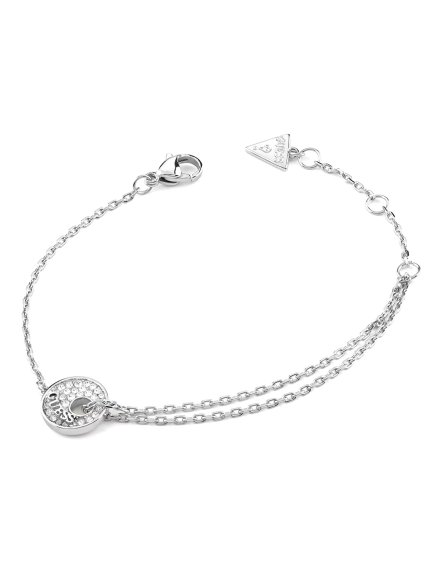 Guess BLOOMING SUMMER bransoletka srebrna damska z kryształkami JUBB05224JW
