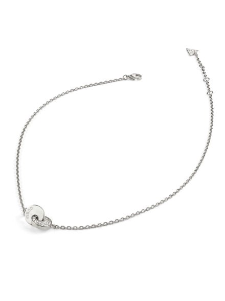 Guess BLOOMING SUMMER srebrny naszyjnik zawieszka z kryształami JUBN05219JW-RH