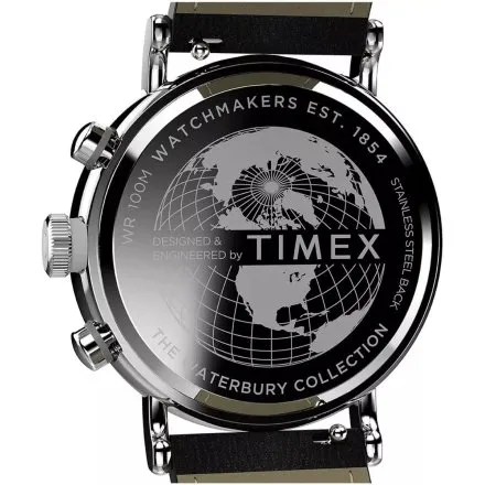 Timex Waterbury TW2W47400 Zegarek męski srebrny z chronografem