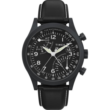 Timex Waterbury TW2W48000 Zegarek męski czarny z chronografem
