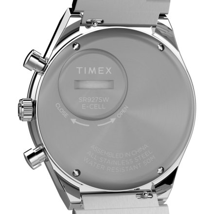 Timex Q Diver Chronograph TW2W51600 zegarek męski granatową tarczą i chronografem