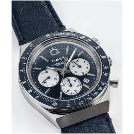 Timex Q Diver Chronograph TW2W51700 zegarek męski granatowy chronograf
